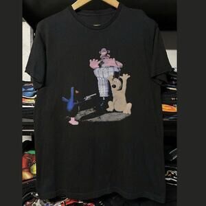 Wallace And Gromit Black Cotton Streetwear Tee